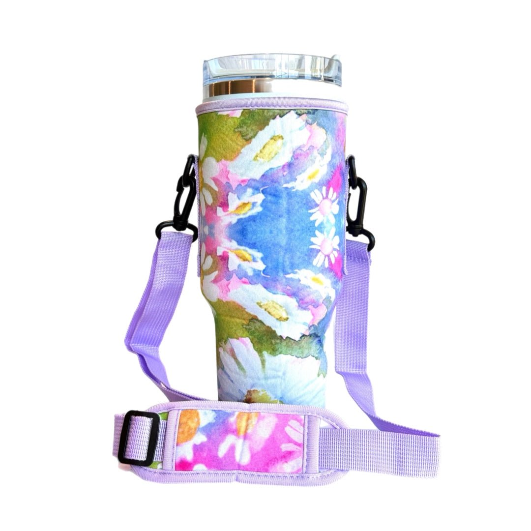 Protective Tumbler Sleeve with Sling-Neoprene - The Nifty Little Finds - The Nifty Little Finds