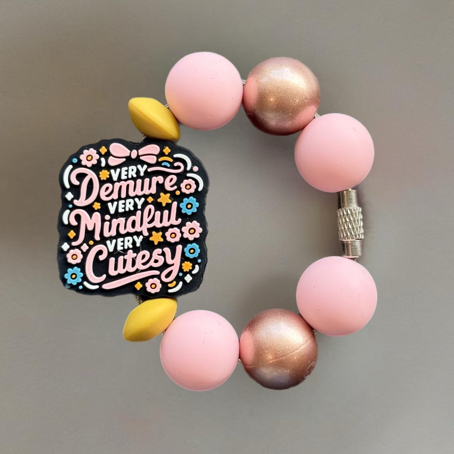Very Demure Wildflower Handle Bracelet - Tumbler Handle Charm - The Nifty Little Finds - Charm - The Nifty Little Finds