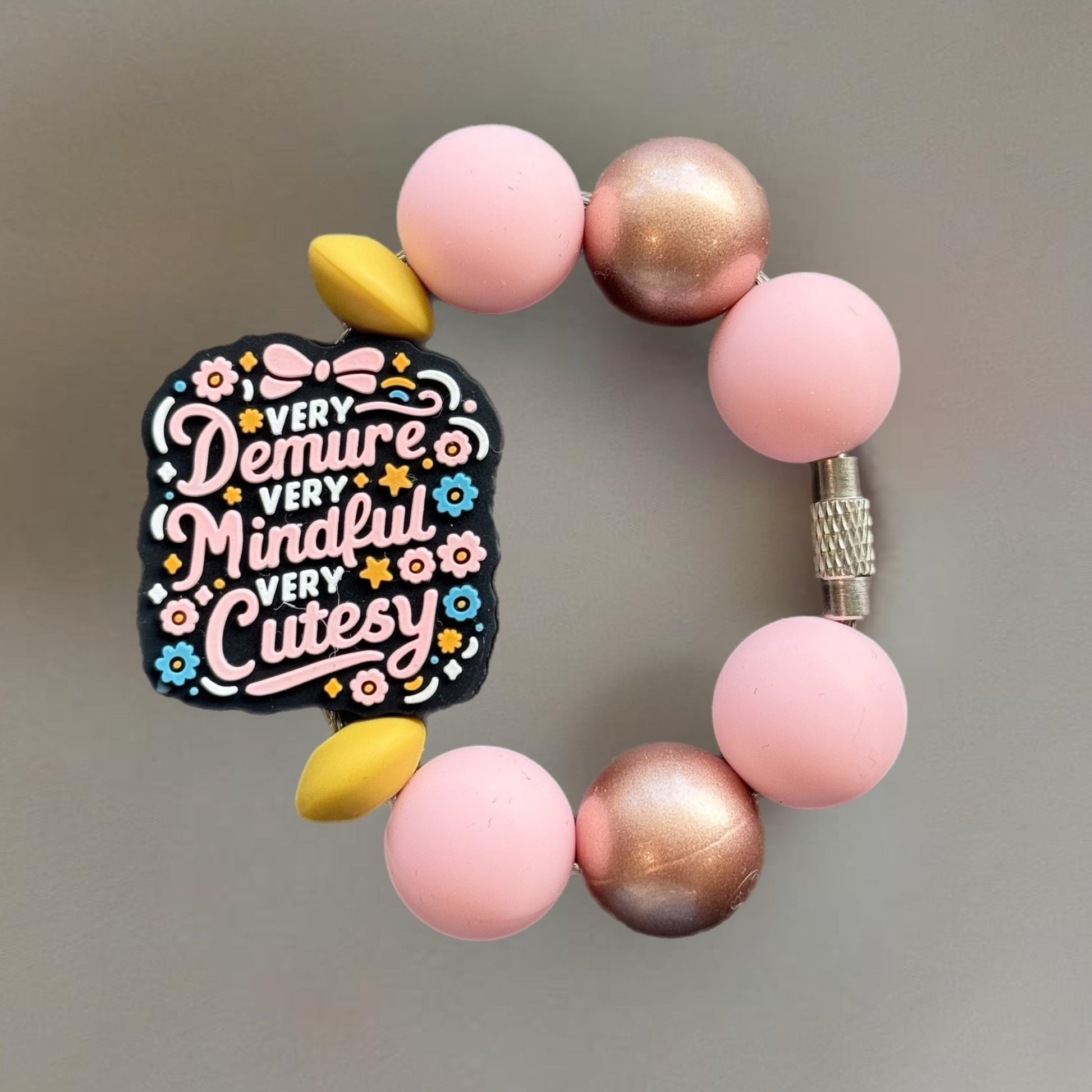 Very Demure Wildflower Handle Bracelet - Tumbler Handle Charm - The Nifty Little Finds - Charm - The Nifty Little Finds