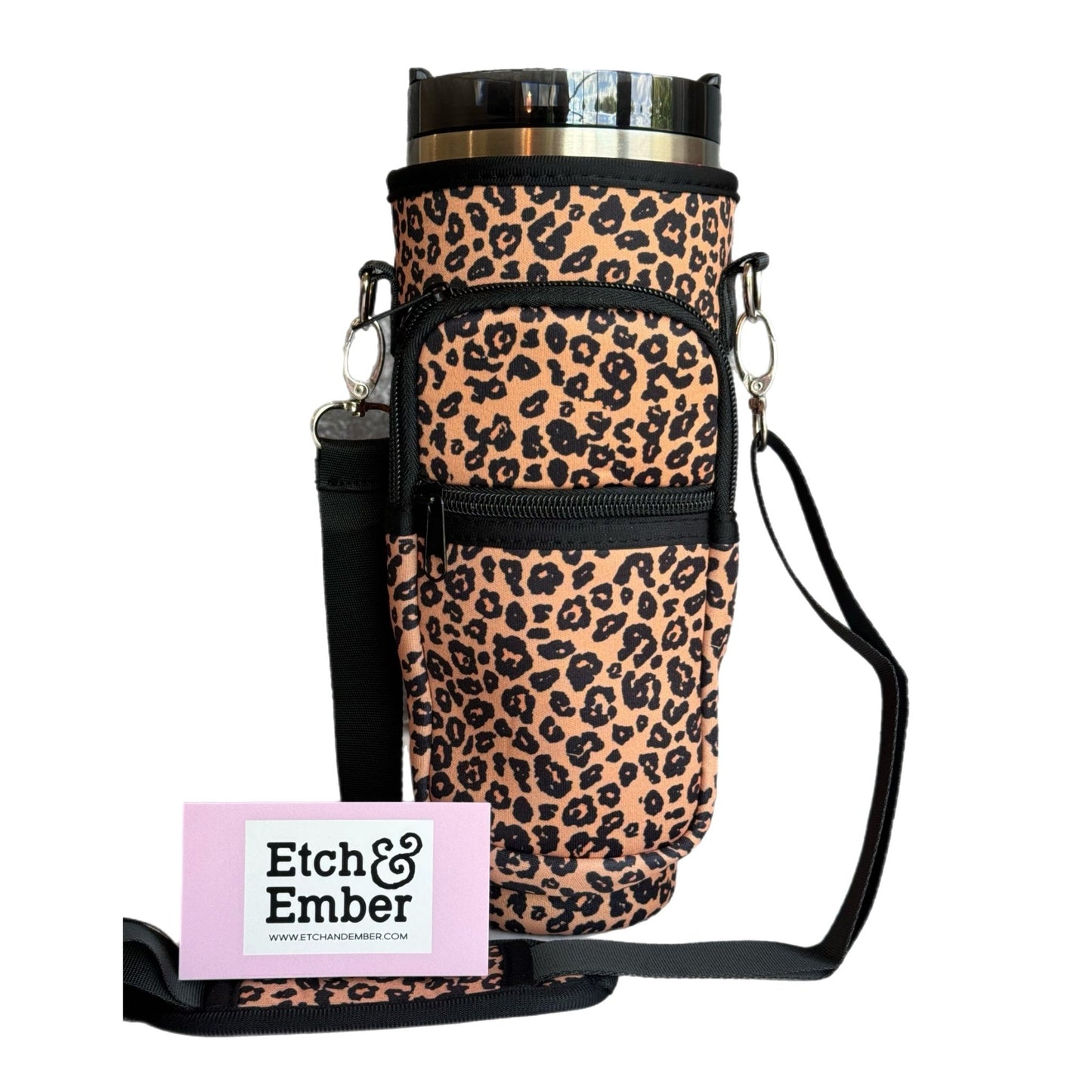 Protective Tumbler Sleeve with Sling-Neoprene - The Nifty Little Finds - The Nifty Little Finds