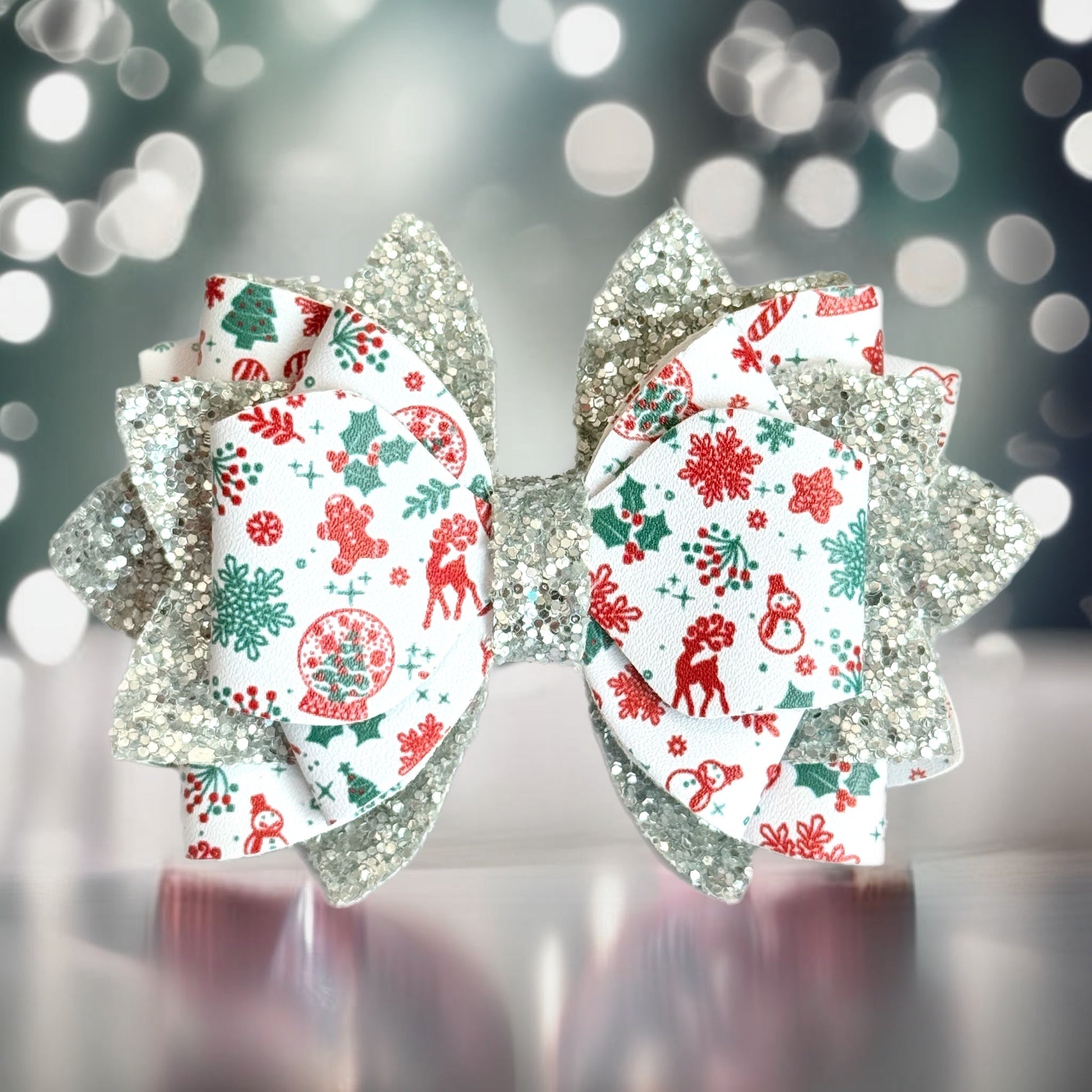 Christmas Cheer Glitter Tumbler Bow - The Nifty Little Finds - Bow - The Nifty Little Finds