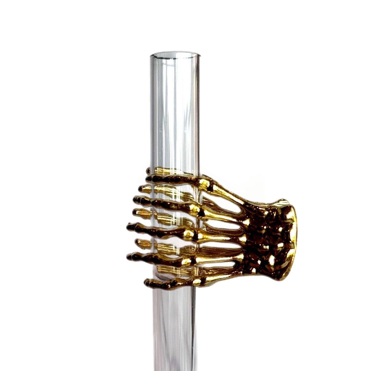 Skeleton Hand Straw Charm - Metal - The Nifty Little Finds - Charm - The Nifty Little Finds