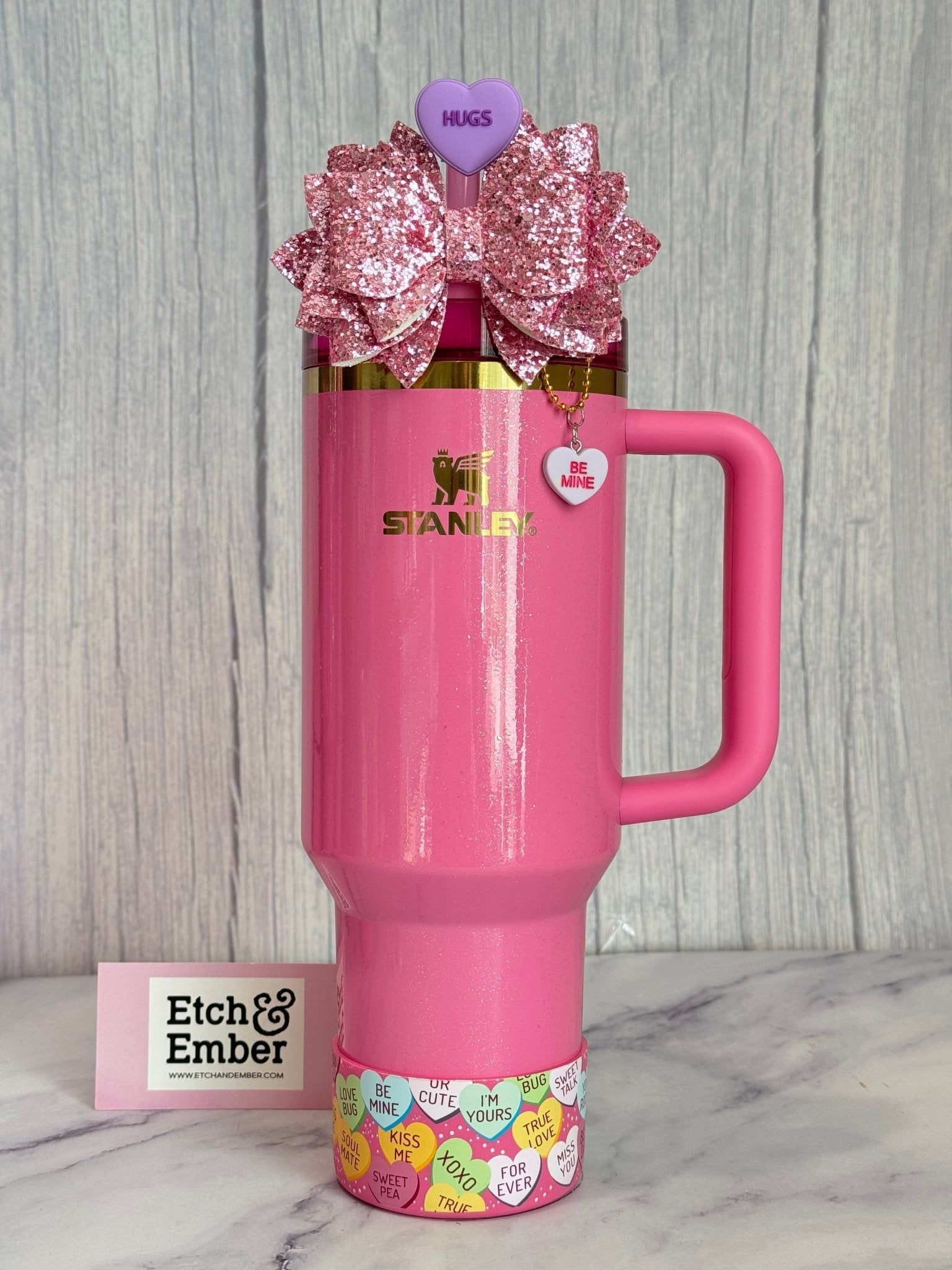 Conversation Heart Charms - Tumbler Handle Charm - The Nifty Little Finds - Charm - The Nifty Little Finds