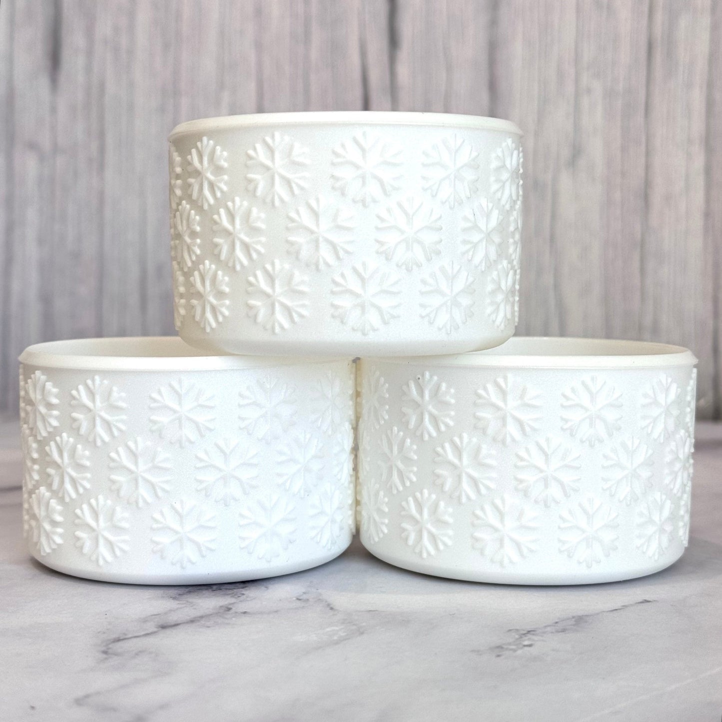 WHITE SHIMMER SNOWFLAKES Boot - The Nifty Little Finds - Boot - The Nifty Little Finds