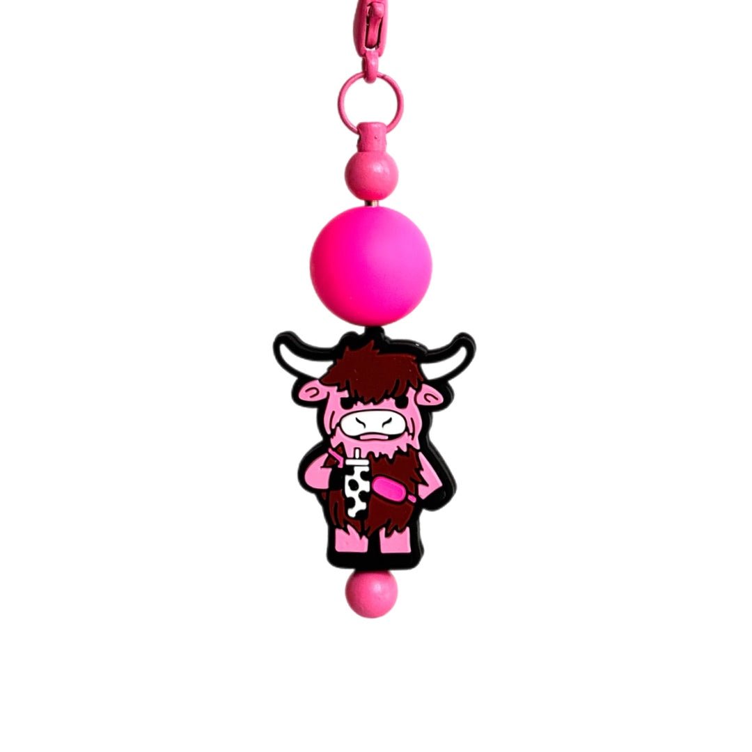 TRENDY HIGHLAND COW Charm - Tumbler Handle Charm - The Nifty Little Finds - Charm - The Nifty Little Finds