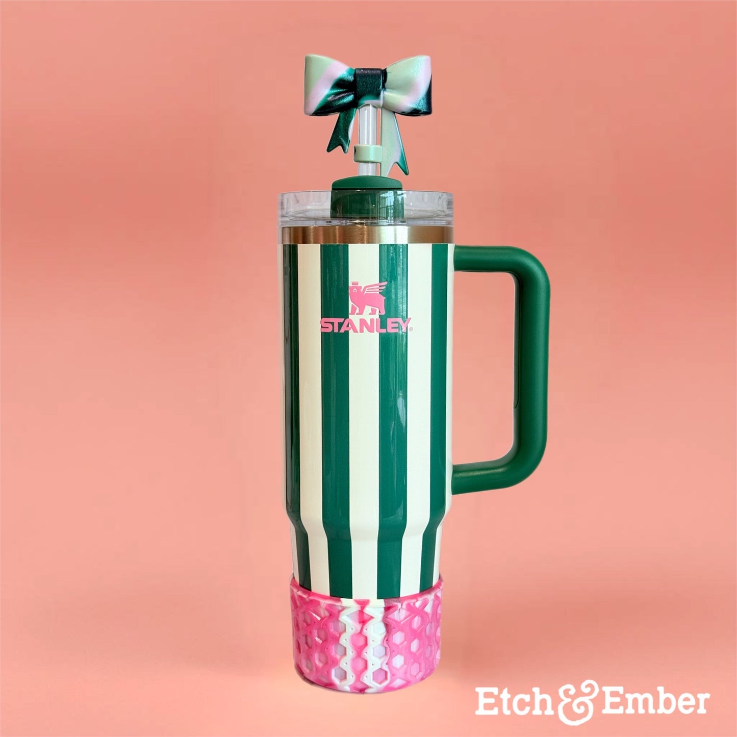 Emerald Kiss 3D Bow Straw Topper - The Nifty Little Finds - 3D Bow Straw Topper - The Nifty Little Finds