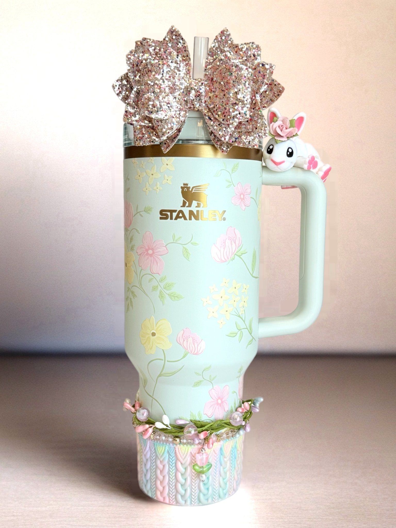 Spring Bunny 3D Deluxe Charm - Tumbler Handle Charm - The Nifty Little Finds - Charm - The Nifty Little Finds