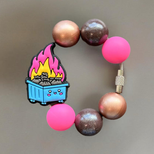 Dumpster Fire Handle Bracelet - Tumbler Handle Charm - The Nifty Little Finds - Charm - The Nifty Little Finds