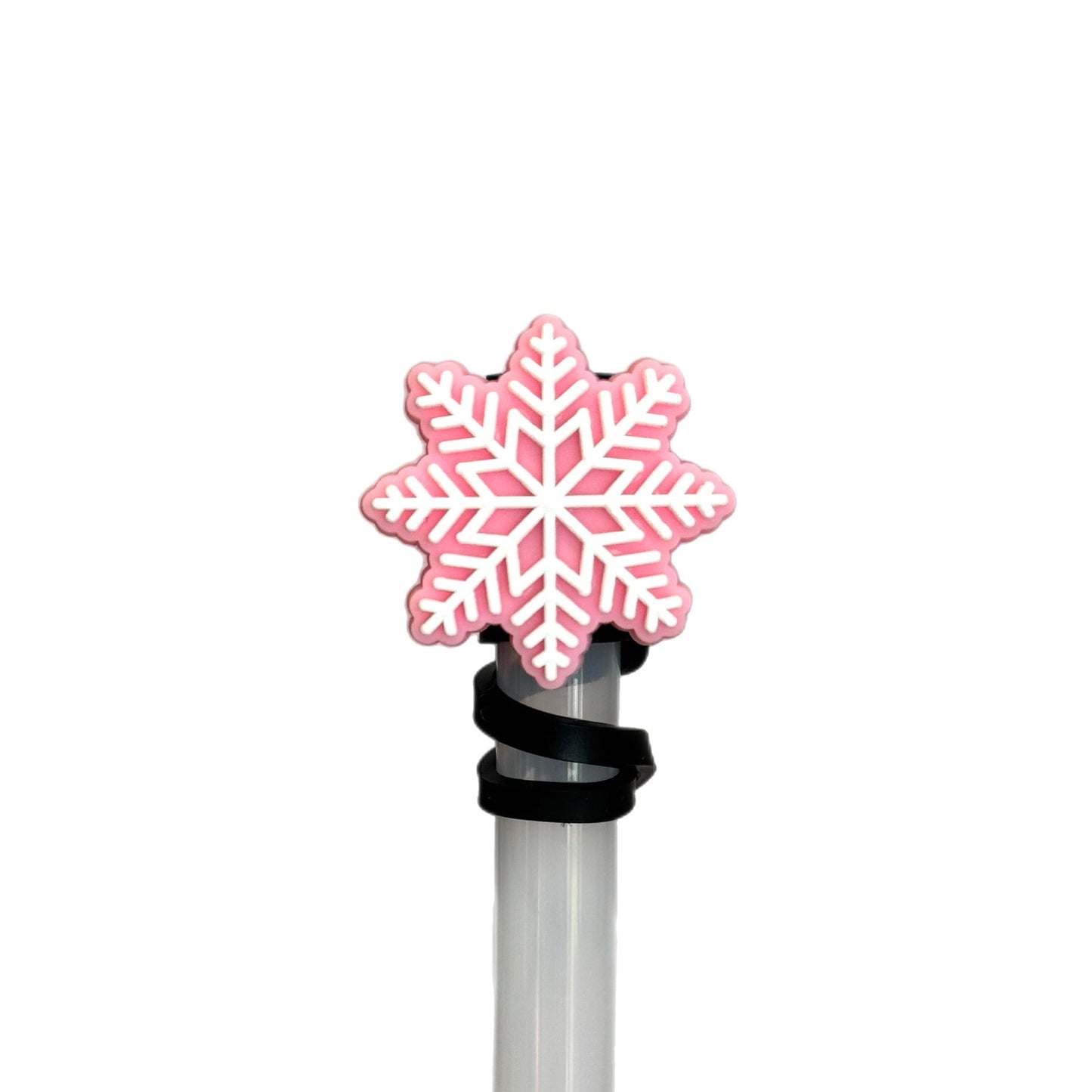 Snowflake Winter Straw Topper- Blue White - The Nifty Little Finds - The Nifty Little Finds