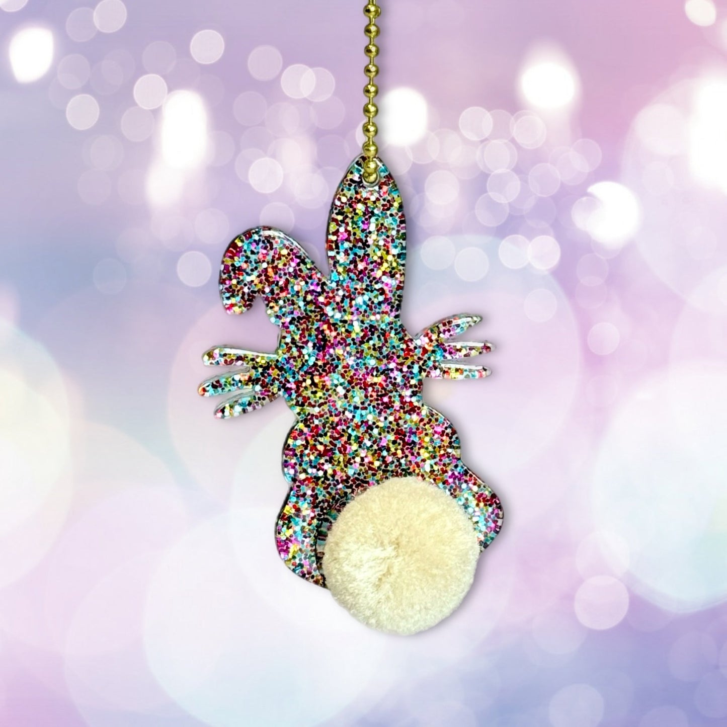 Glitter Bunny Charm - Tumbler Handle Charm - The Nifty Little Finds - Charm - The Nifty Little Finds