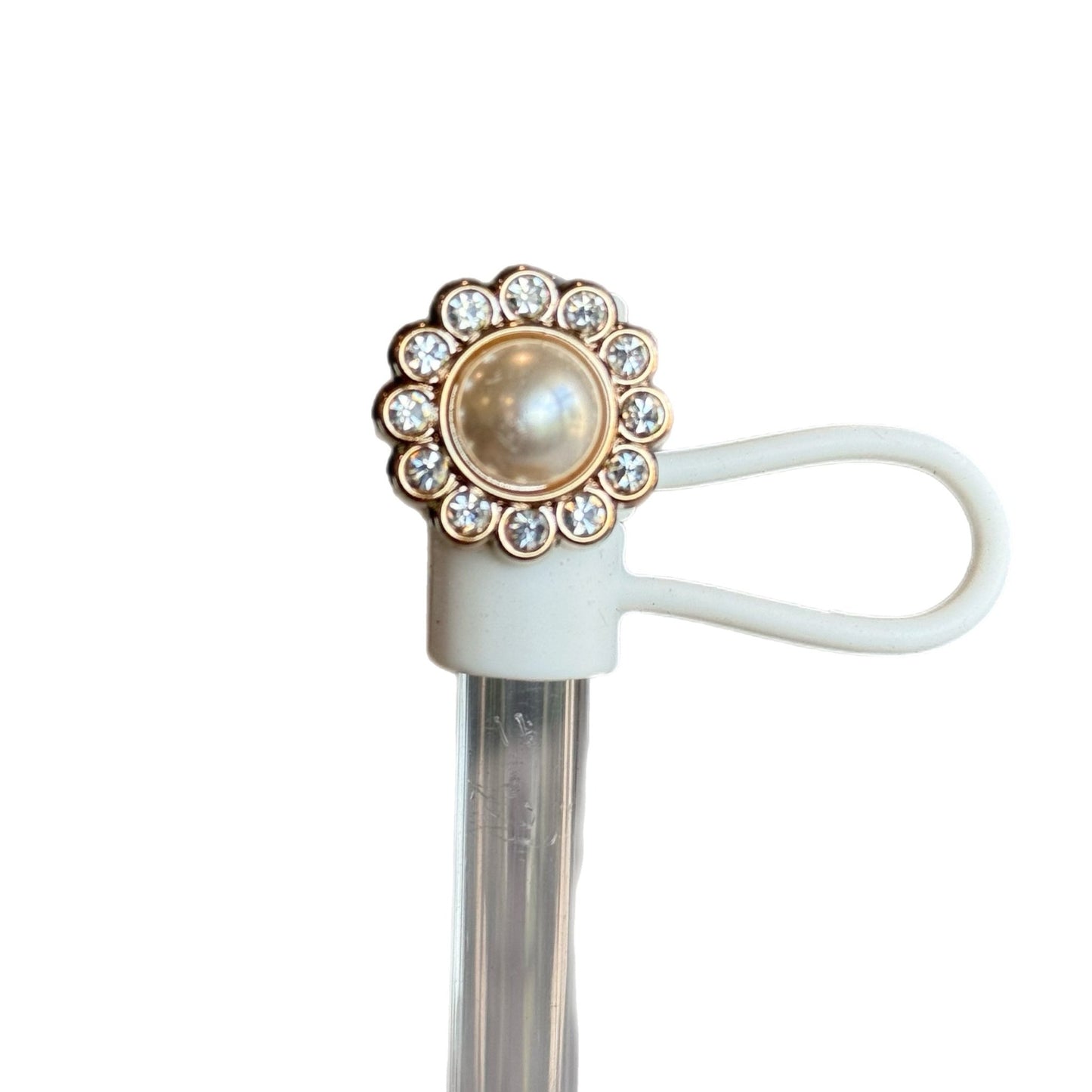 PEARL STRAW TOPPER - Tumbler Handle Charm - The Nifty Little Finds - Charm - The Nifty Little Finds