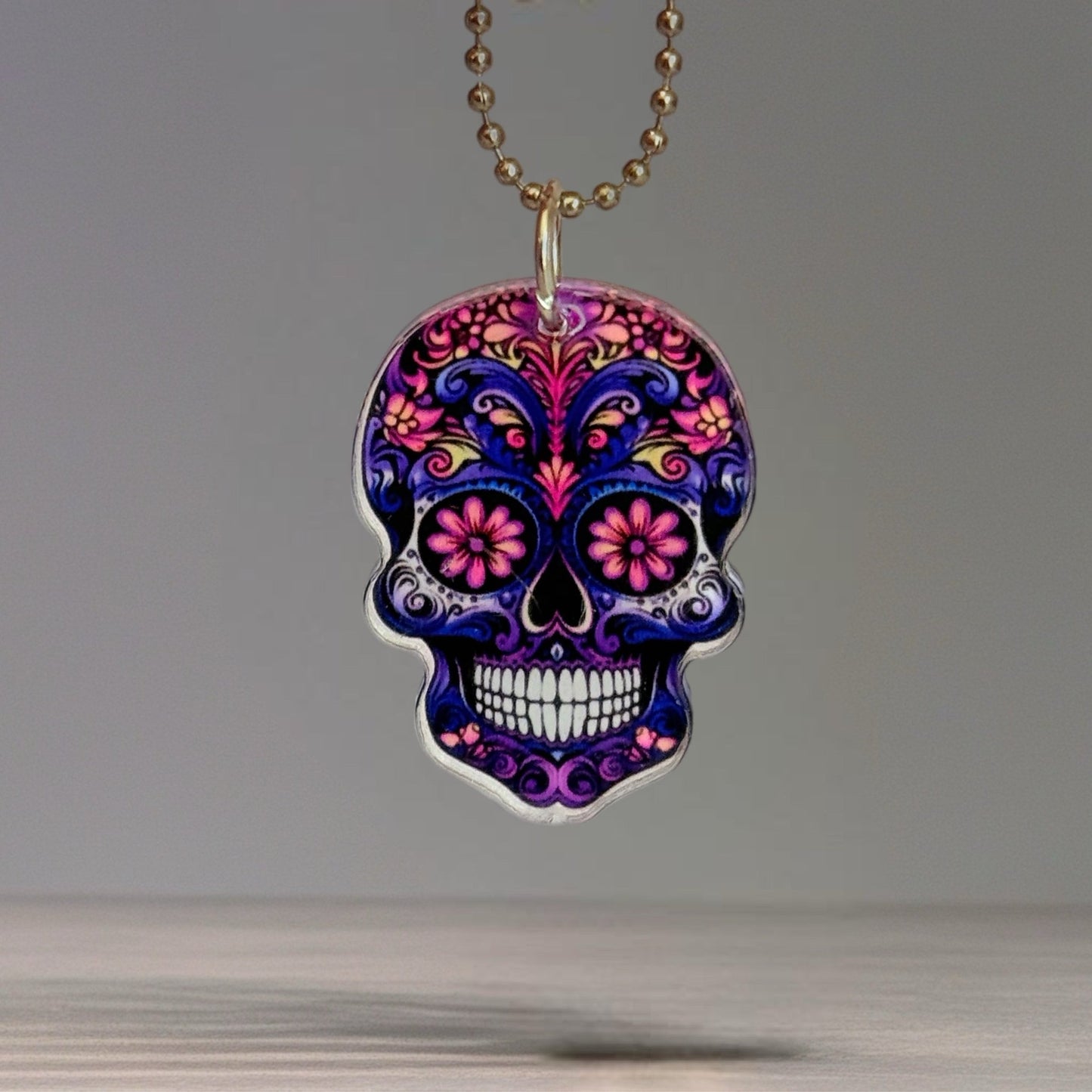 Sugar Skull Skeleton Charm - Tumbler Handle Charm - The Nifty Little Finds - Charm - The Nifty Little Finds