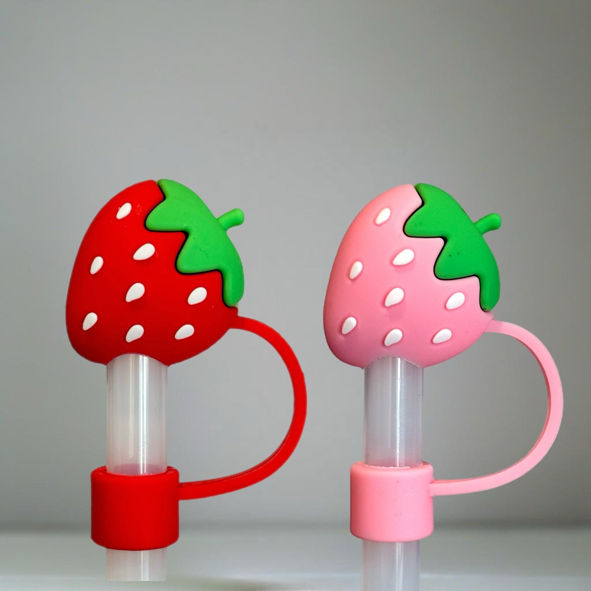 STRAWBERRY Straw Toppers - The Nifty Little Finds - Deluxe Straw Topper - The Nifty Little Finds