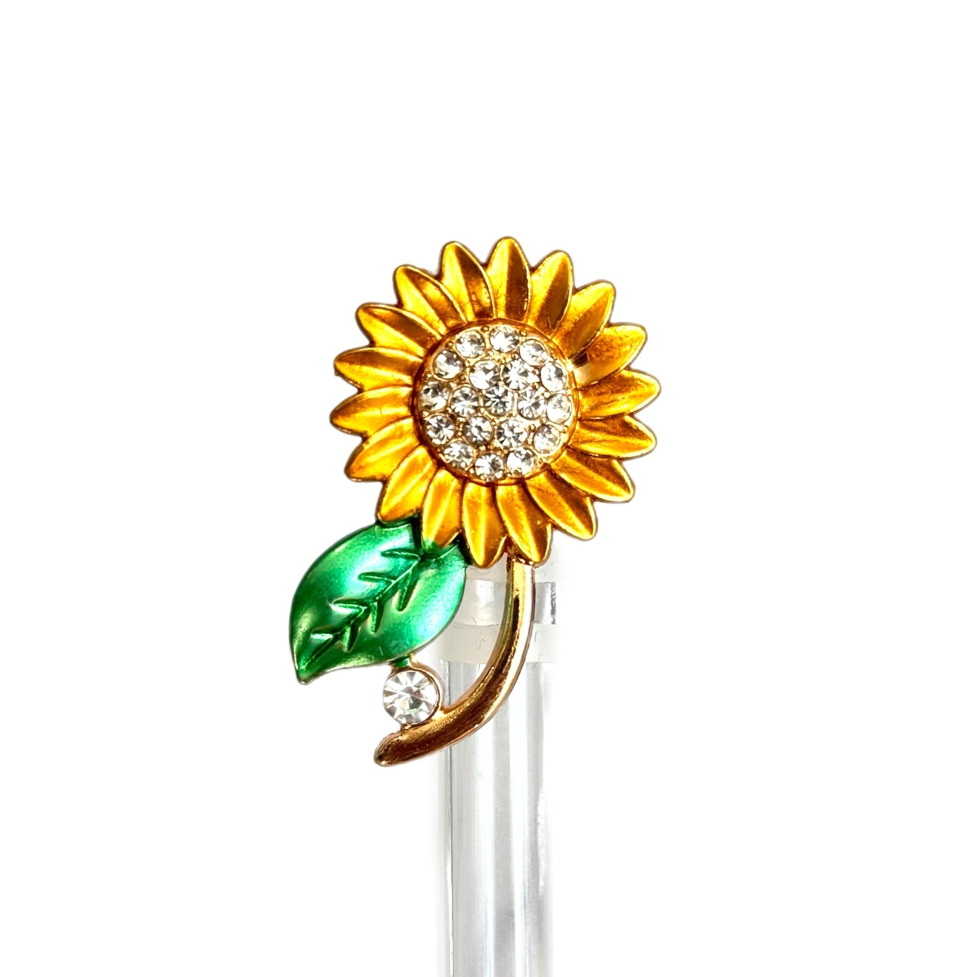 Sunflower Deluxe Metal Straw Topper - The Nifty Little Finds - Deluxe Straw Topper - The Nifty Little Finds