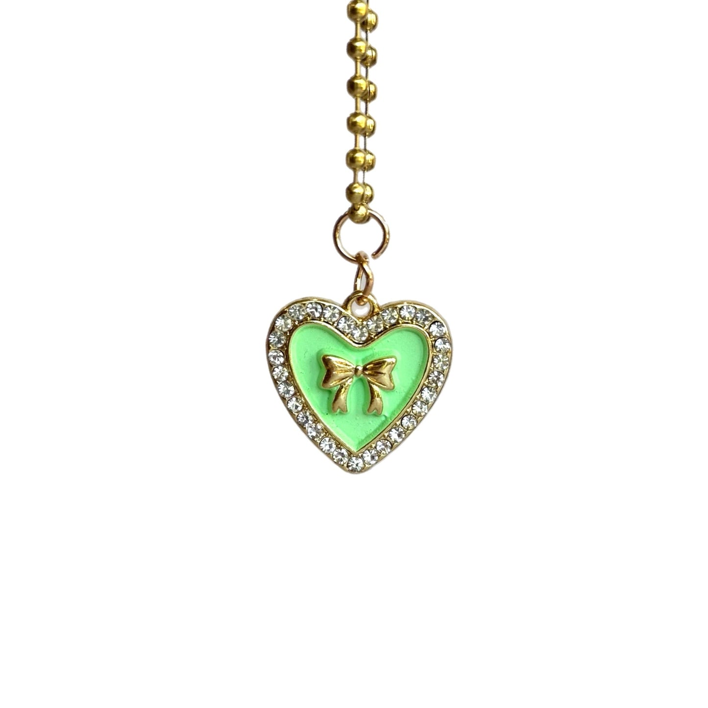 Coquette Heart Charm - Tumbler Handle Charm - The Nifty Little Finds - Charm - The Nifty Little Finds