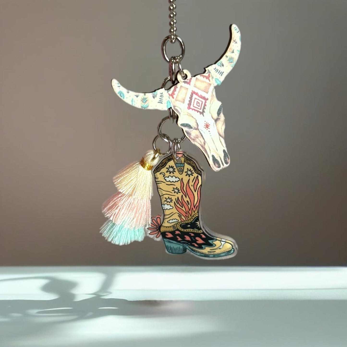 Boho Cowgirl Charm - Tumbler Handle Charm - The Nifty Little Finds - Charm - The Nifty Little Finds
