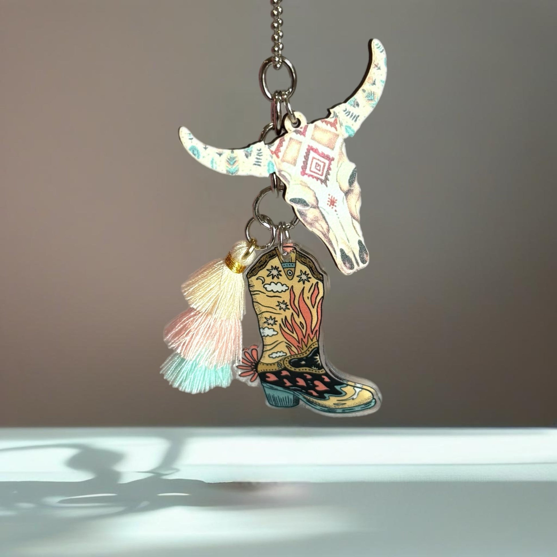 Boho Cowgirl Charm - Tumbler Handle Charm - The Nifty Little Finds - Charm - The Nifty Little Finds