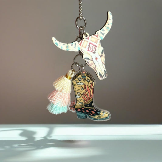 Boho Cowgirl Charm - Tumbler Handle Charm - The Nifty Little Finds - Charm - The Nifty Little Finds
