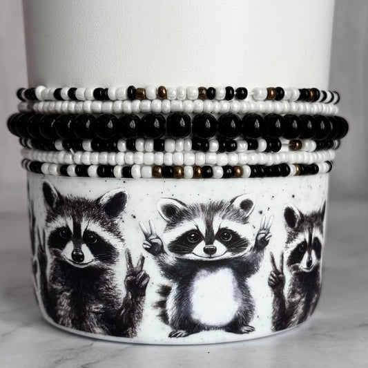 Black & White Tumbler Bracelet Stack -fits 30-40oz - The Nifty Little Finds - Bracelet - The Nifty Little Finds