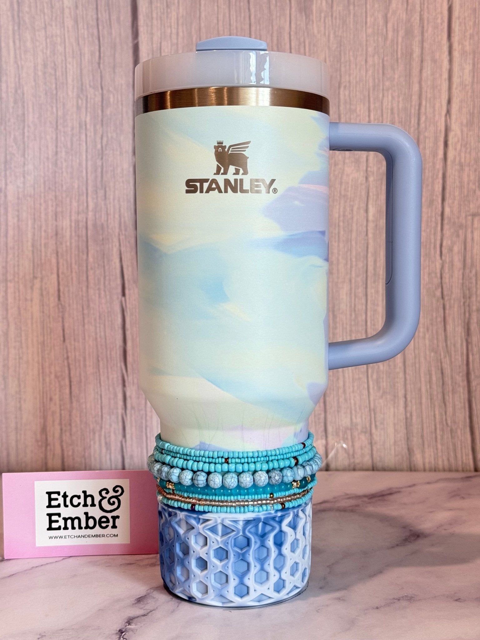 Turquoise Tumbler Bracelet Stack -fits 30-40oz - The Nifty Little Finds - Bracelet - The Nifty Little Finds