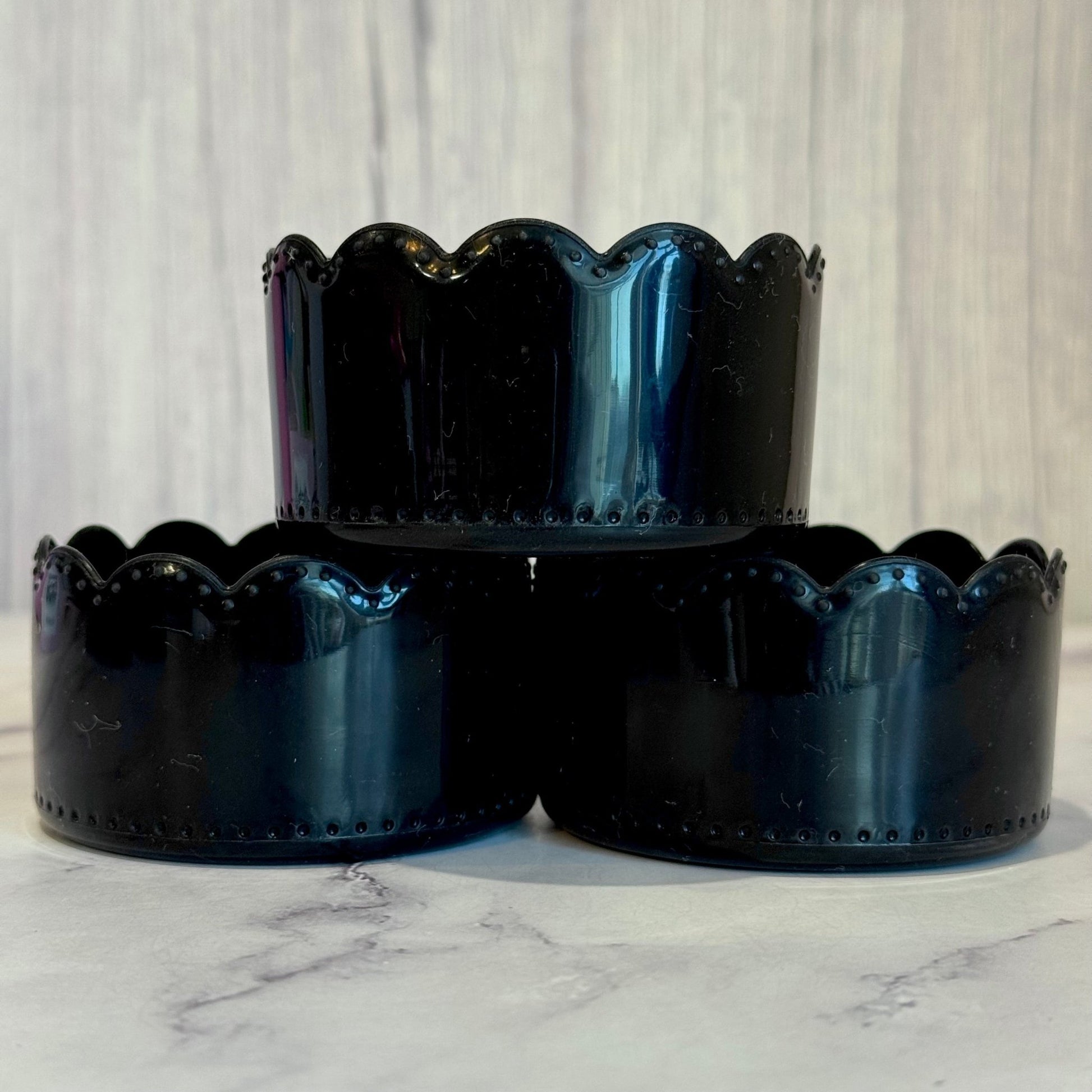Black Gloss Scallop Boot - The Nifty Little Finds - Boot - The Nifty Little Finds