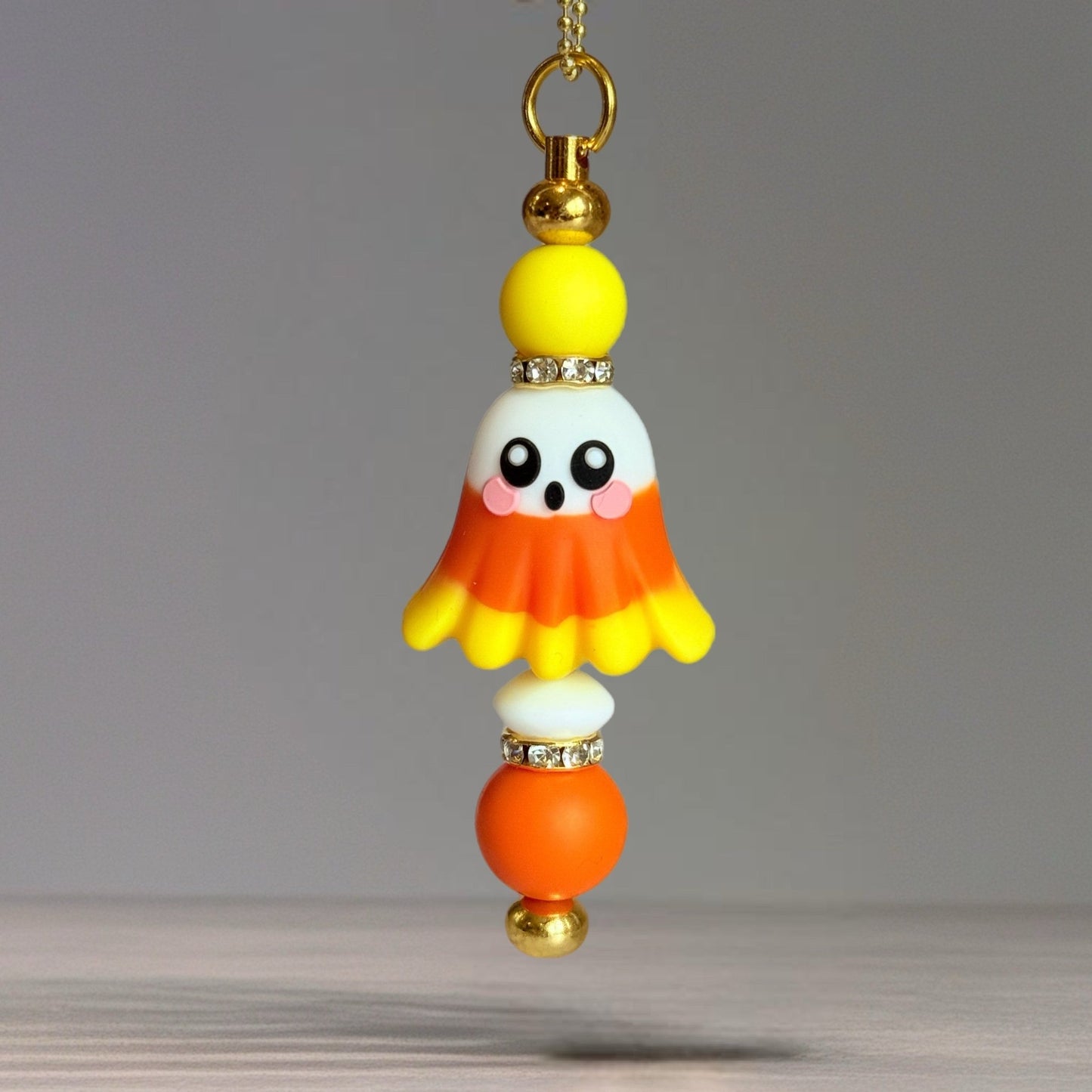 Candy Corn Ghost Charm - Tumbler Handle Charm - The Nifty Little Finds - Charm - The Nifty Little Finds