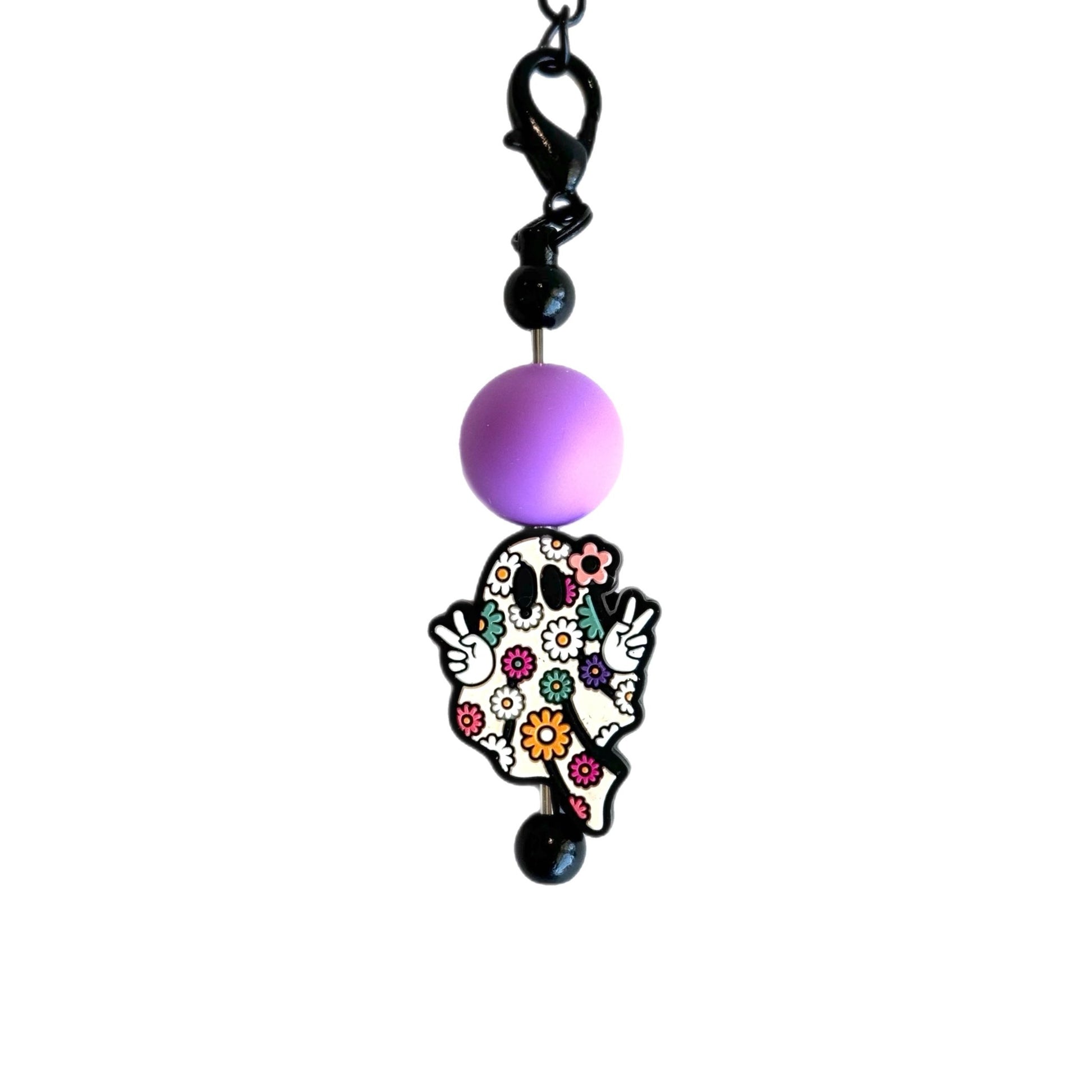 PEACE OUT GHOST Charm - Tumbler Handle Charm - The Nifty Little Finds - Charm - The Nifty Little Finds