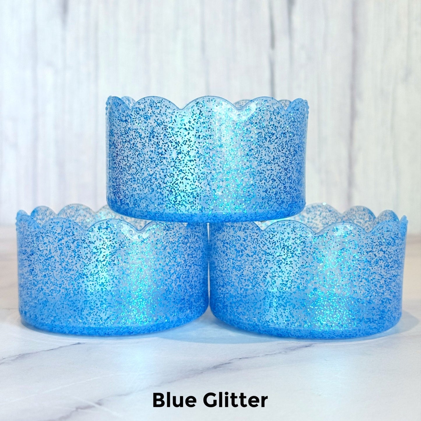 Blue Glitter Scalloped Boot - The Nifty Little Finds - Boot - The Nifty Little Finds