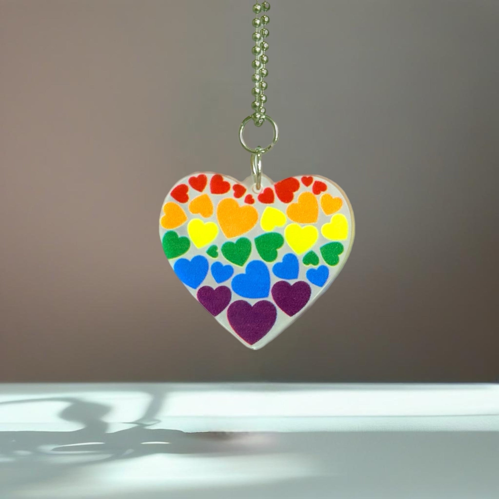 Rainbow Heart Charm - Tumbler Handle Charm - The Nifty Little Finds - Charm - The Nifty Little Finds