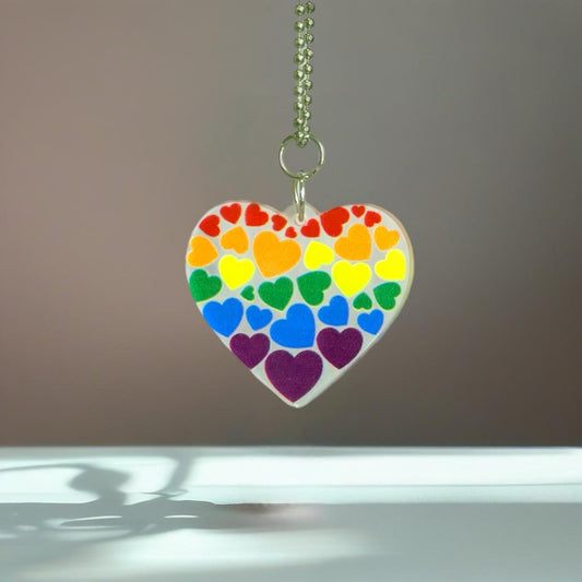 Rainbow Heart Charm - Tumbler Handle Charm - The Nifty Little Finds - Charm - The Nifty Little Finds