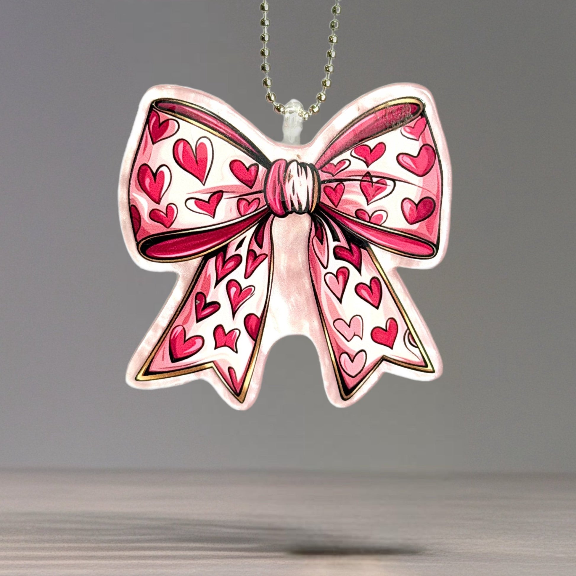 Valentine Heart Bow Charm - Tumbler Handle Charm - The Nifty Little Finds - Charm - The Nifty Little Finds