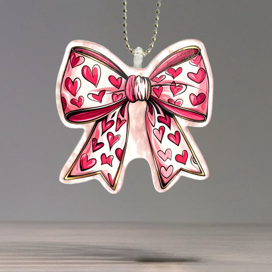 Valentine Heart Bow Charm - Tumbler Handle Charm - The Nifty Little Finds - Charm - The Nifty Little Finds