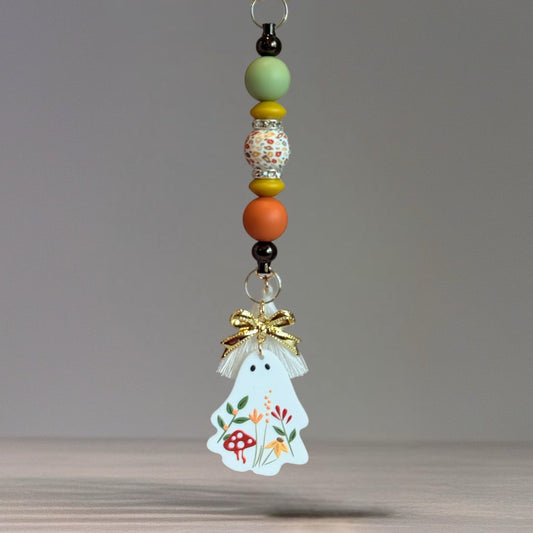 Floral Ghost Deluxe Bar Charm - Tumbler Handle Charm - The Nifty Little Finds - Charm - The Nifty Little Finds
