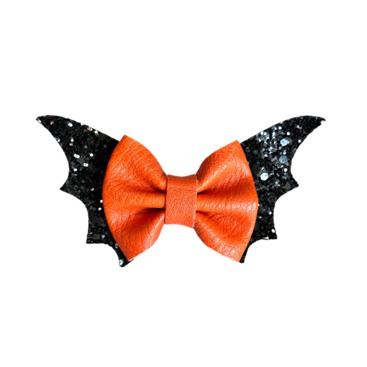 Orange Bat Bow Tumbler Bow - The Nifty Little Finds - Bow - The Nifty Little Finds
