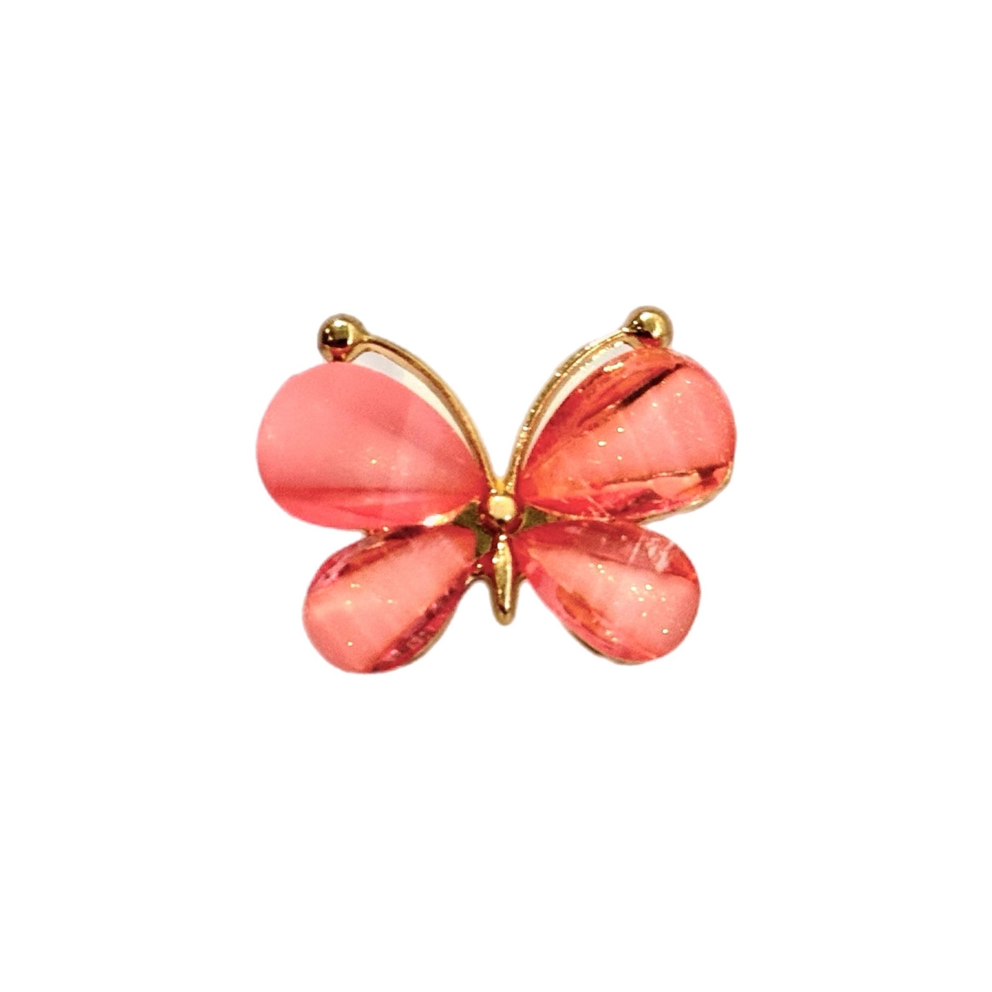 Pink Gem Butterfly Deluxe Metal Straw Topper - The Nifty Little Finds - Deluxe Straw Topper - The Nifty Little Finds