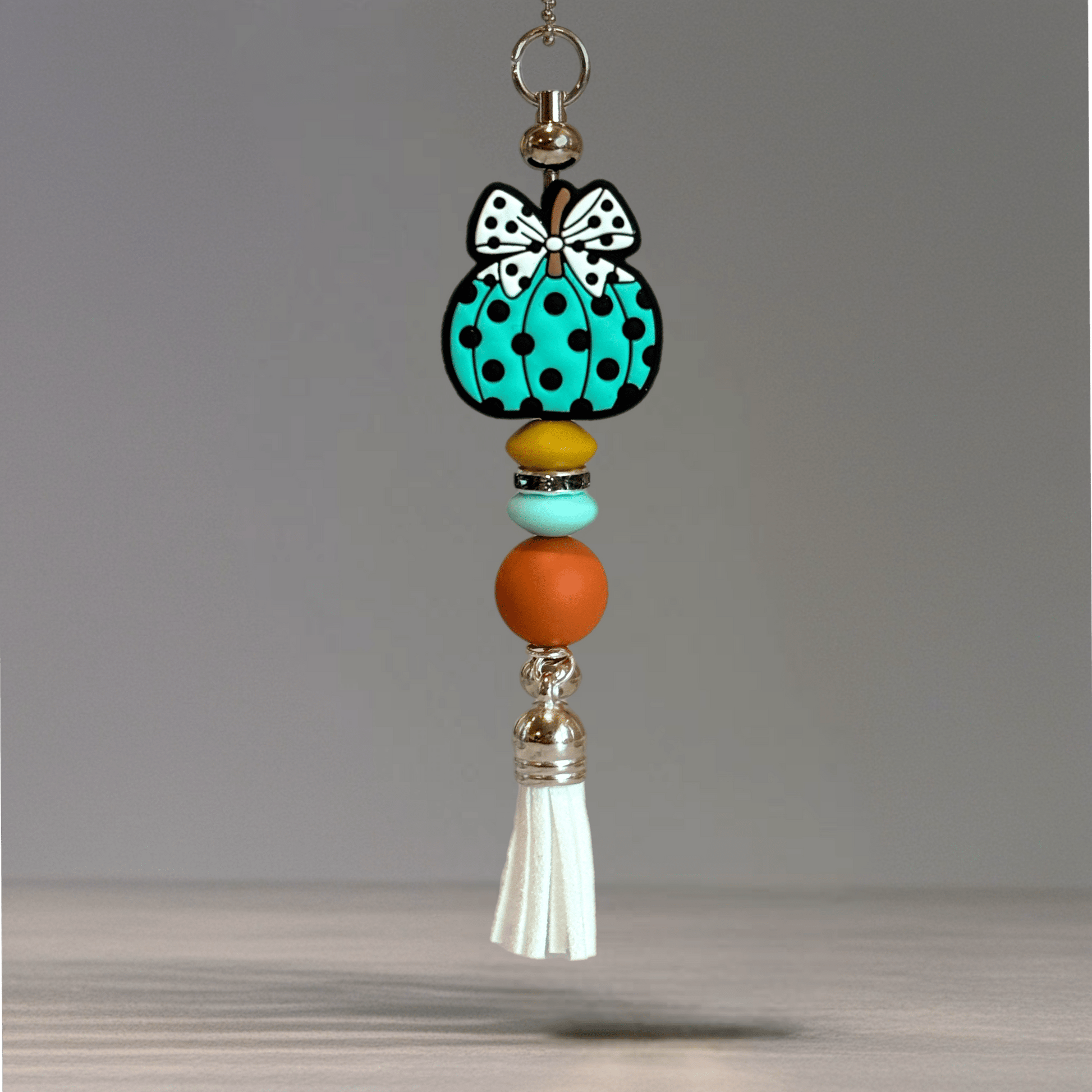 Teal Polka Dot Bar Charm - Tumbler Handle Charm - The Nifty Little Finds - Charm - The Nifty Little Finds