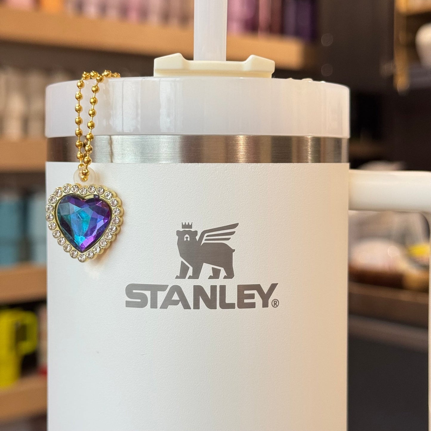 Faceted Heart Charm - Tumbler Handle Charm - The Nifty Little Finds - Charm - The Nifty Little Finds