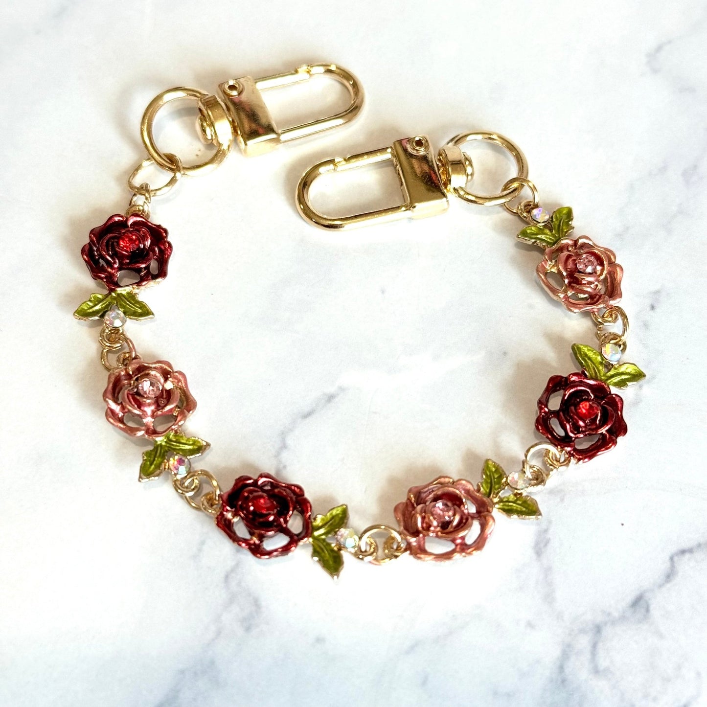 Roses in Bloom Deluxe Tumbler Charm Necklace - The Nifty Little Finds - Necklace - The Nifty Little Finds