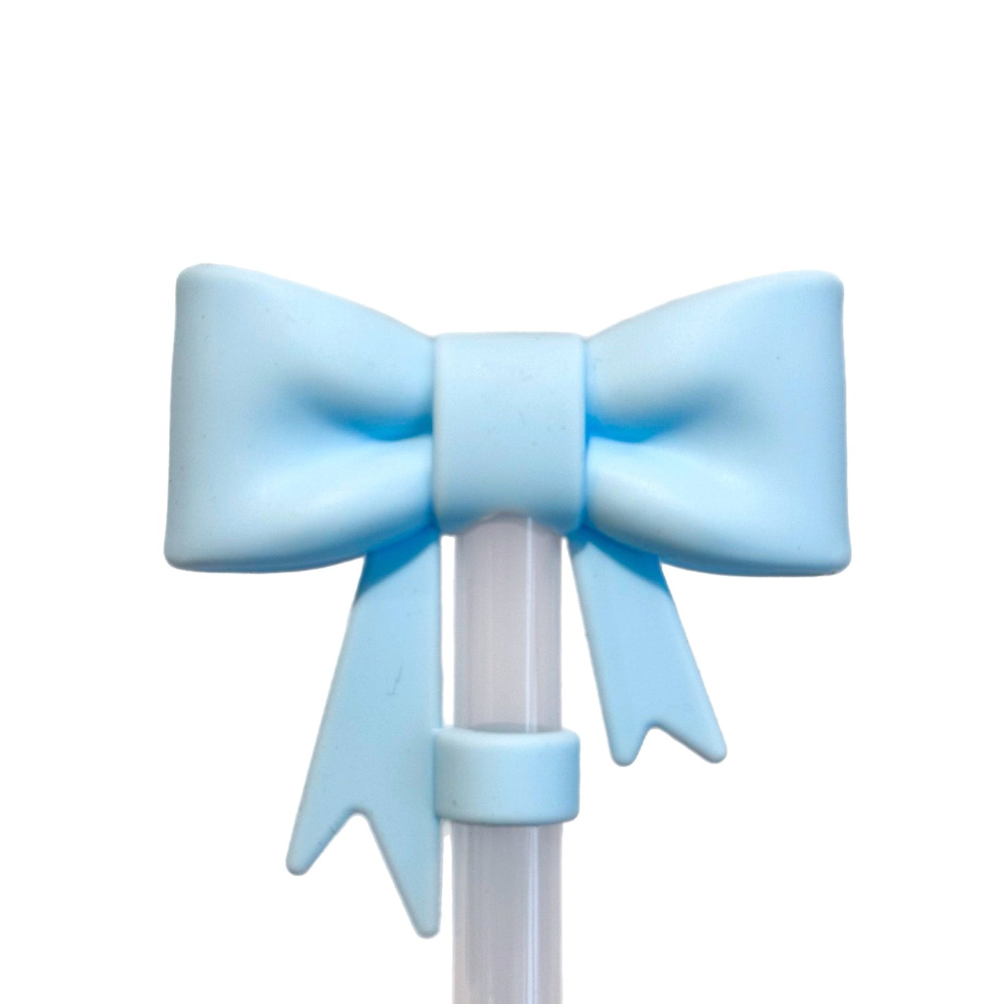 Light Blue 3D Bow Straw Topper - The Nifty Little Finds - 3D Bow Straw Topper - The Nifty Little Finds