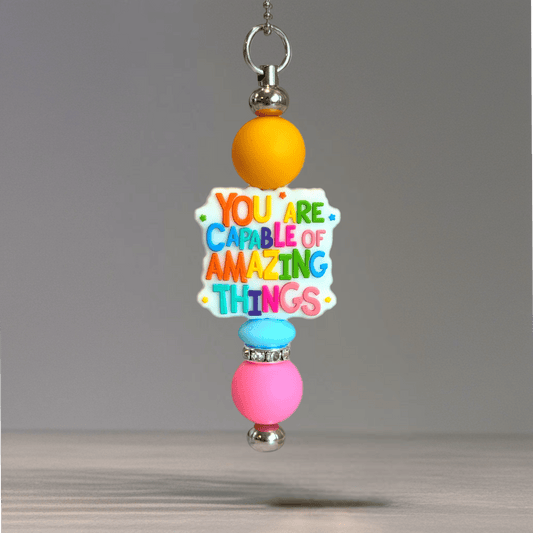 You are Capable Bar Charm - Tumbler Handle Charm - The Nifty Little Finds - Charm - The Nifty Little Finds