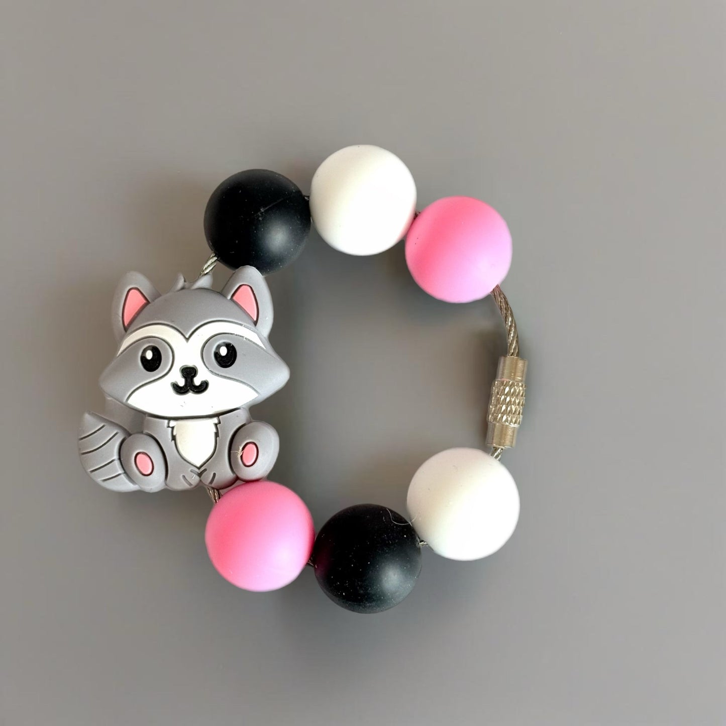Cutie Raccoon Bracelet - Tumbler Handle Charm - The Nifty Little Finds - Charm - The Nifty Little Finds