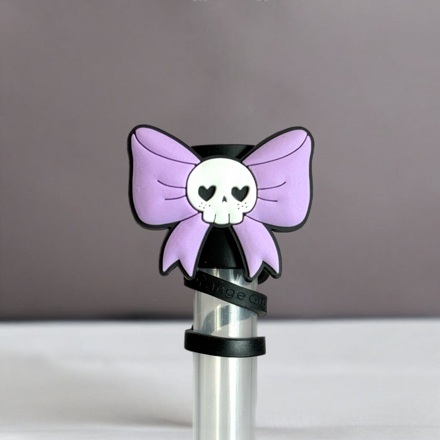 Purple Coquette Skull Straw Topper - The Nifty Little Finds - The Nifty Little Finds