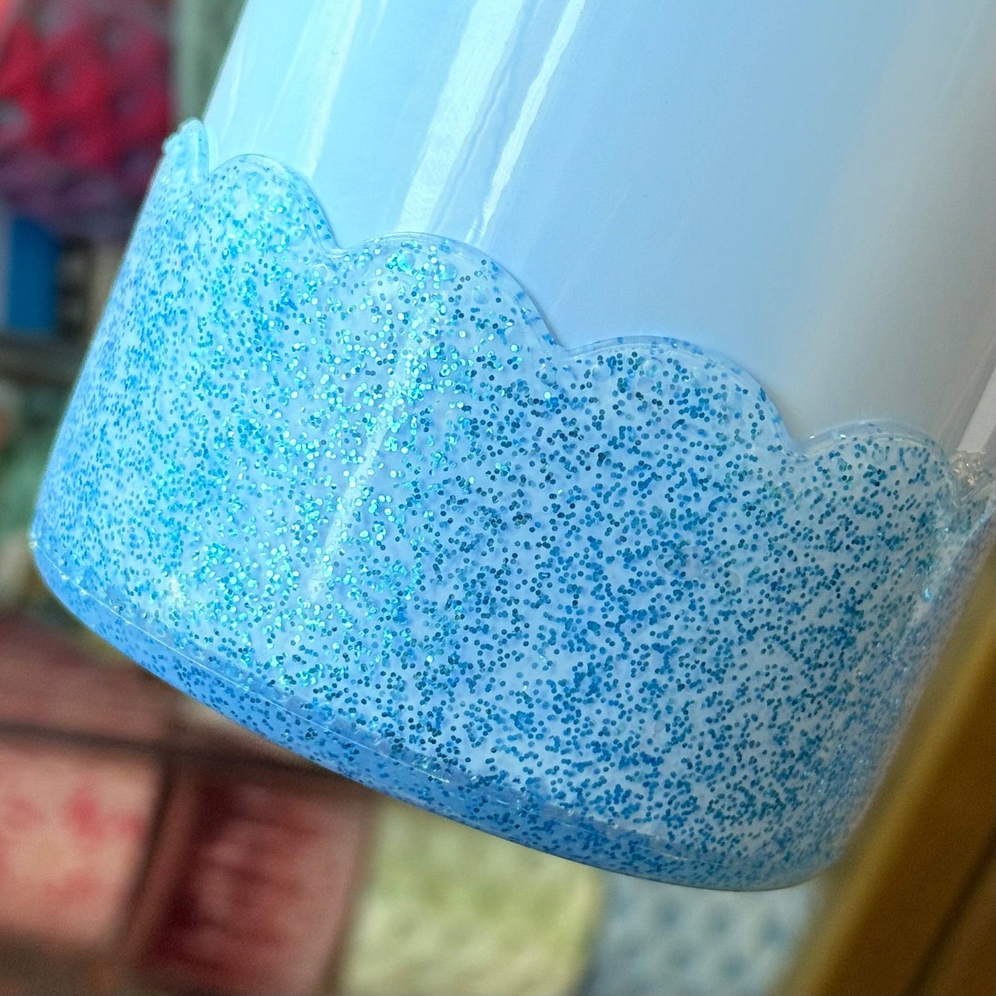 Blue Glitter Scalloped Boot - The Nifty Little Finds - Boot - The Nifty Little Finds