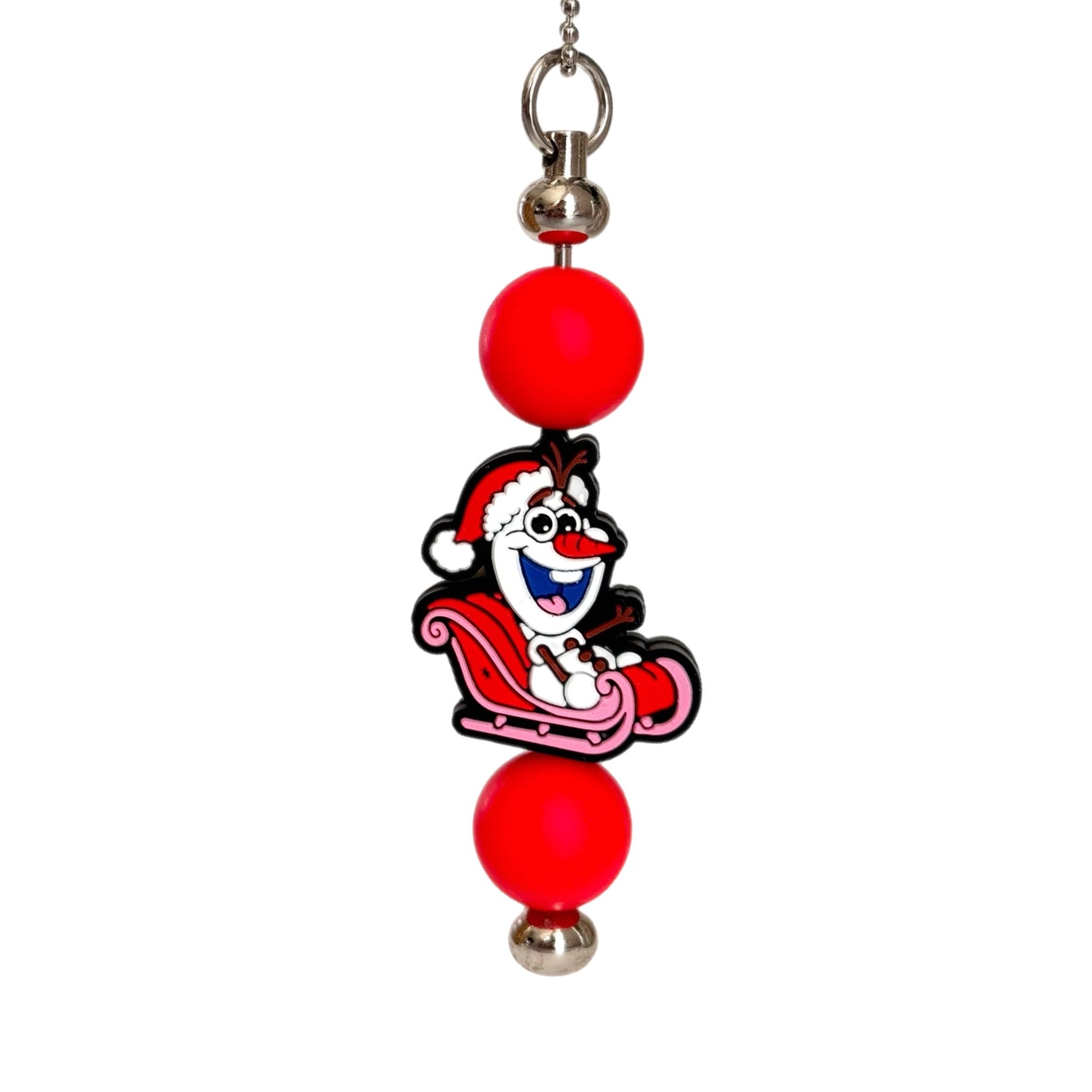 Sledding Snowman Bar Charm - Tumbler Handle Charm - The Nifty Little Finds - Charm - The Nifty Little Finds