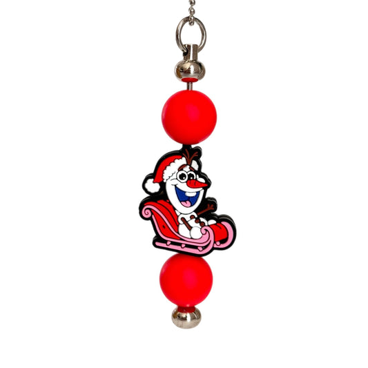 Sledding Snowman Bar Charm - Tumbler Handle Charm - The Nifty Little Finds - Charm - The Nifty Little Finds