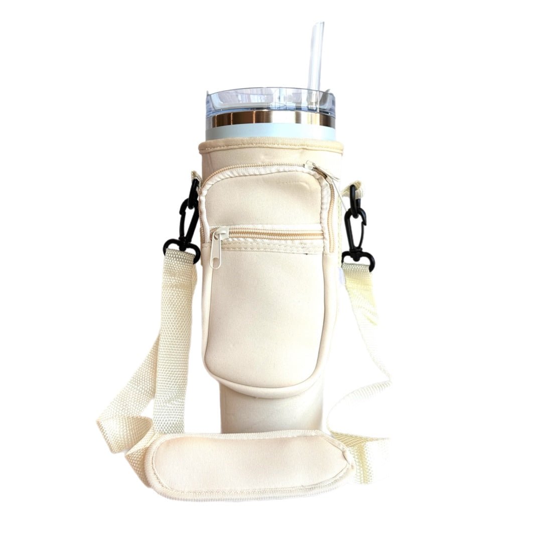 Protective Tumbler Sleeve with Sling-Neoprene - The Nifty Little Finds - The Nifty Little Finds