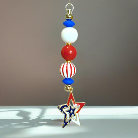 Stars & Stripes Bar Charm - Tumbler Handle Charm - The Nifty Little Finds - Charm - The Nifty Little Finds