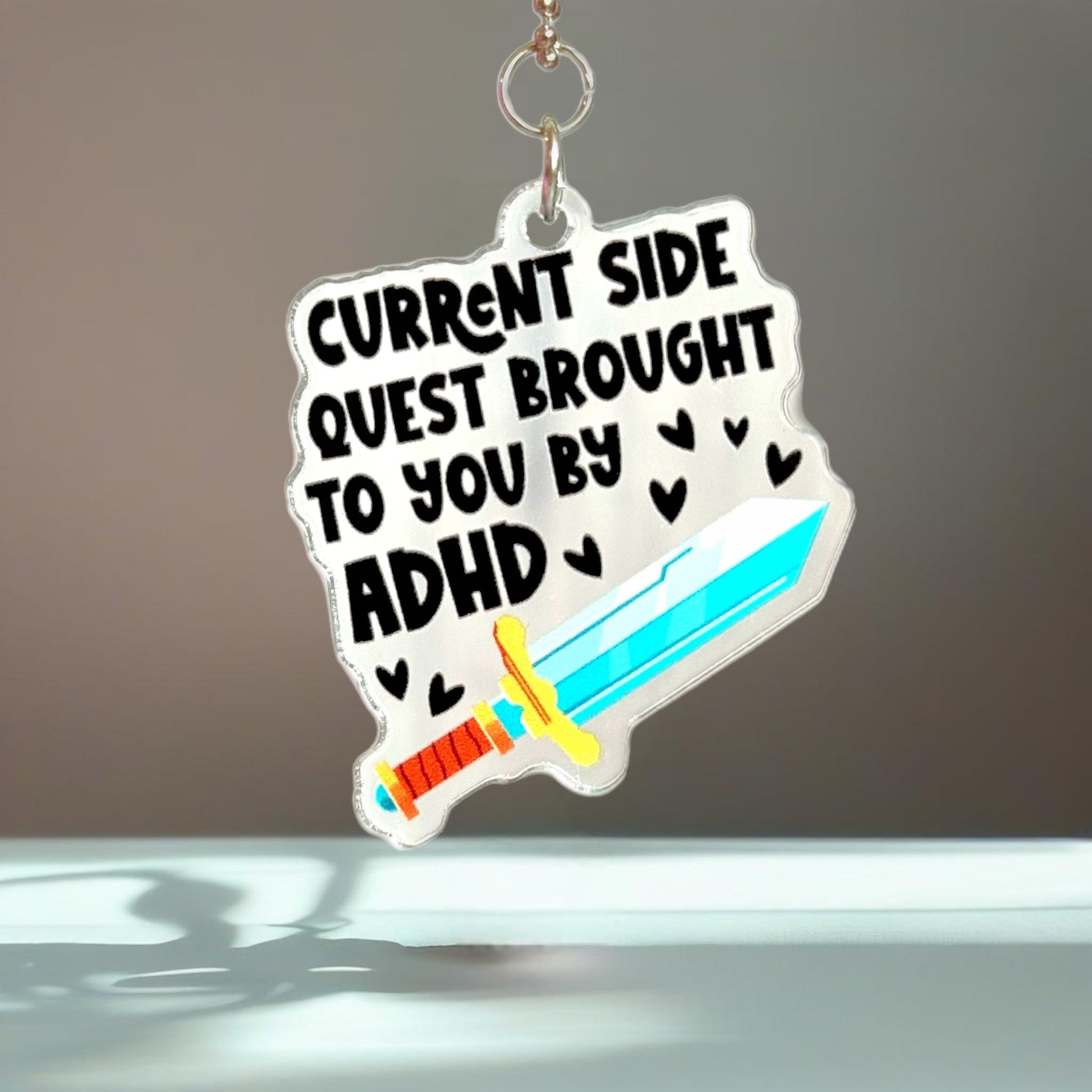 ADHD Side Quest Charm - Tumbler Handle Charm - The Nifty Little Finds - Charm - The Nifty Little Finds