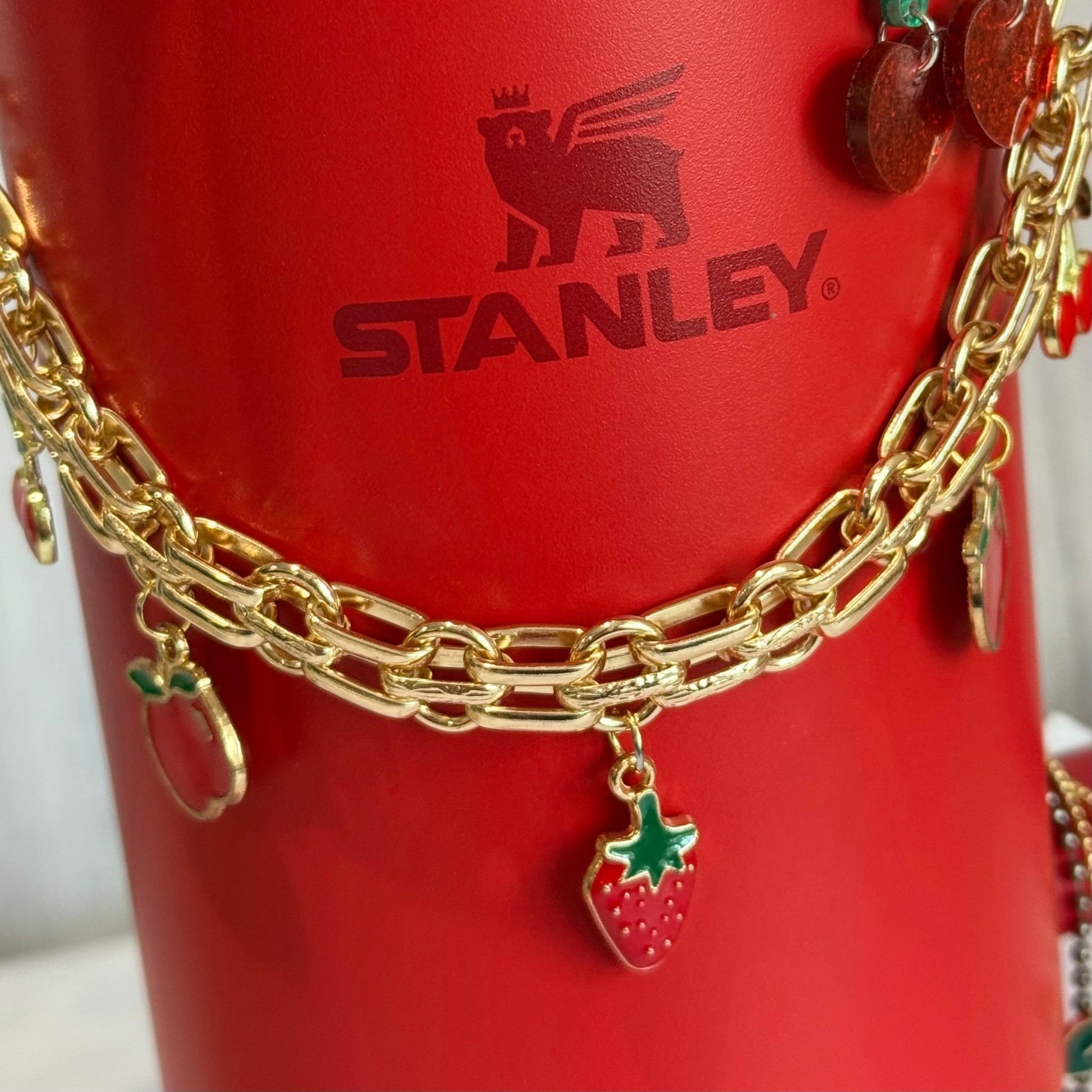 Red & Fruity Deluxe Tumbler Charm Necklace - The Nifty Little Finds - Necklace - The Nifty Little Finds