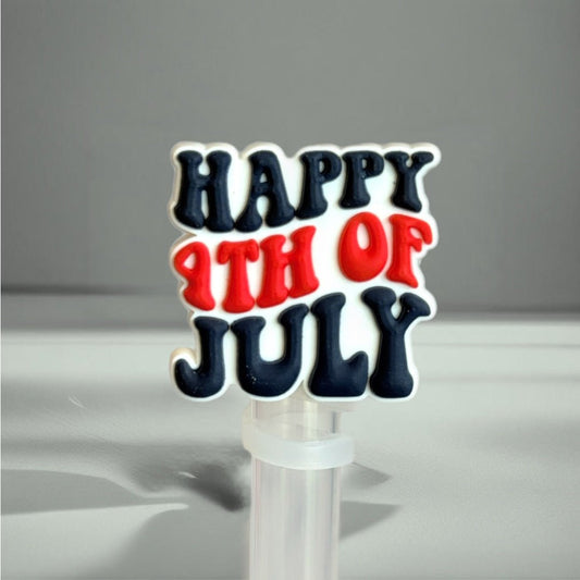 Happy 4th of July Straw Topper - The Nifty Little Finds - The Nifty Little Finds